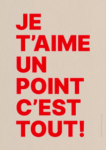 Je t’aime un point c’est tout 